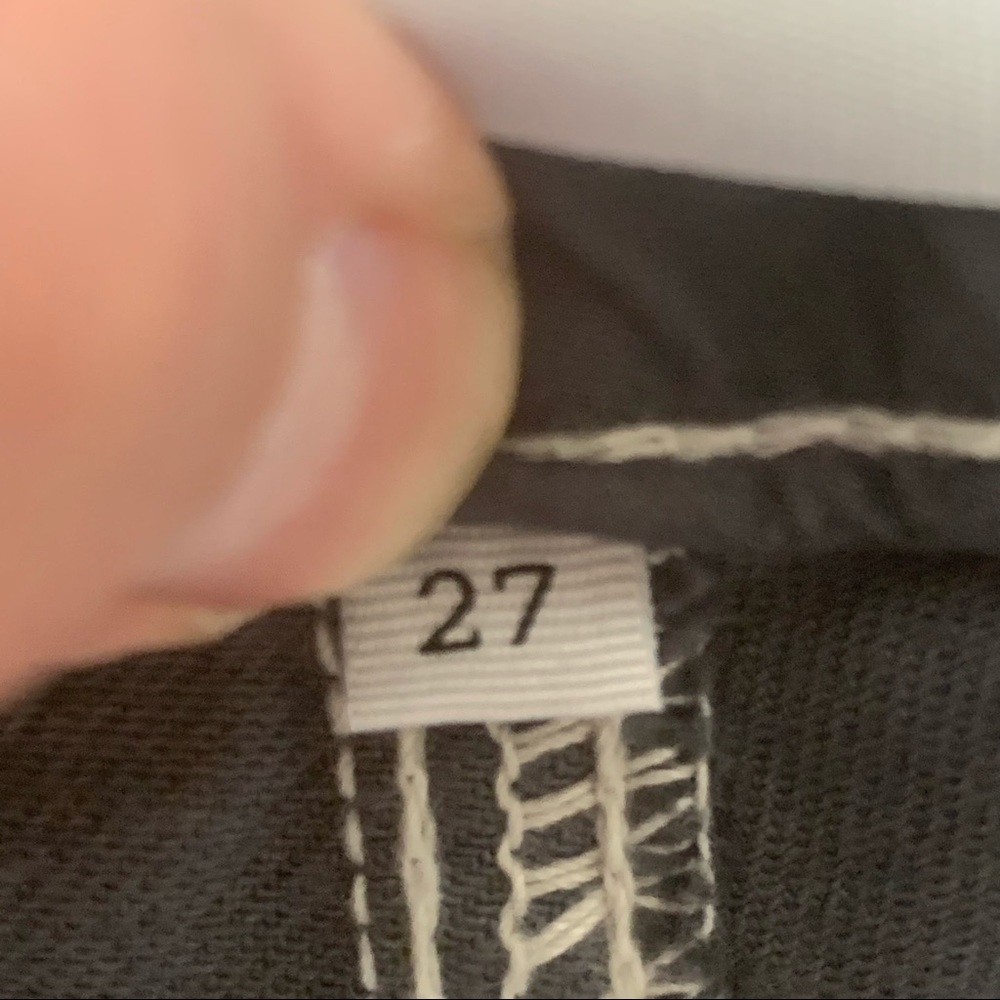 HP🎉 PAIGE Edgemont Grey Zip Paint Splatter Skinny Jeans Size 27 - Picture 3 of 15